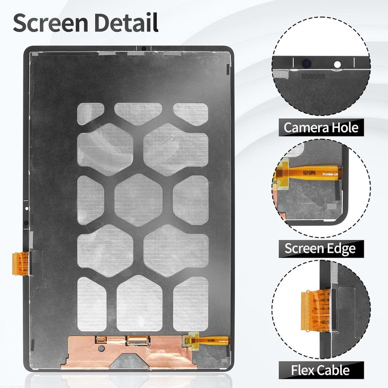 BEXUPULL استبدال شاشة لجهاز Samsung Tab S7 FE لاستبدال شاشة LCD لجهاز Samsung Galaxy Tab S7 Fe لإصلاح شاشة Samsung SM-T733 مجموعة تجميع اللمس باللون الأسود SM-T730 12.4" - Image 3